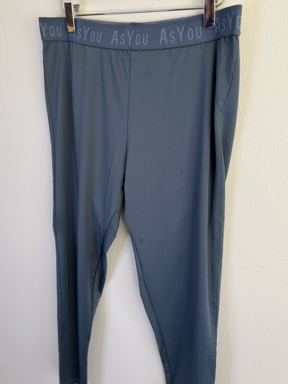 ASOS AsYou Blue Gray High Waisted Leggings Stretch Minimalist Athleisure size 6 - Picture 2 of 9